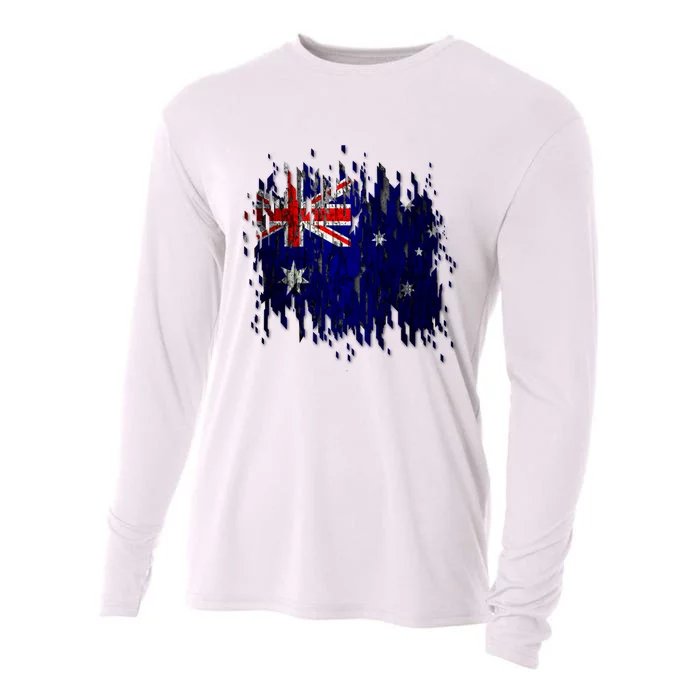 Australia Grunge Flag Cooling Performance Long Sleeve Crew