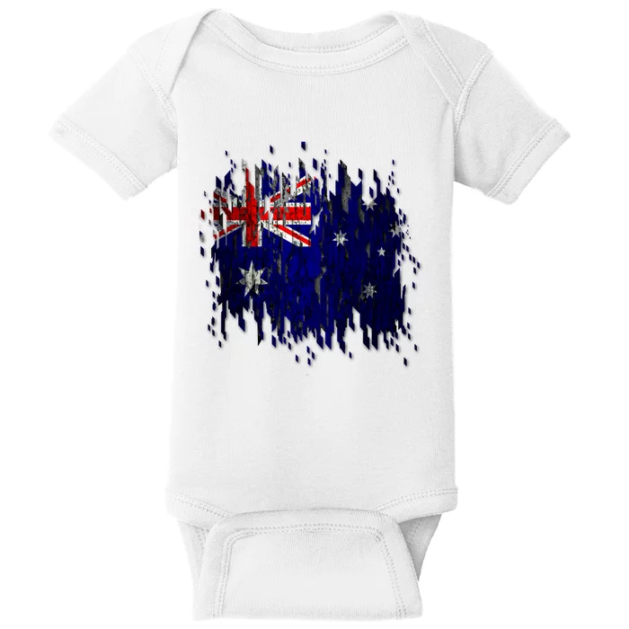 Australia Grunge Flag Baby Bodysuit