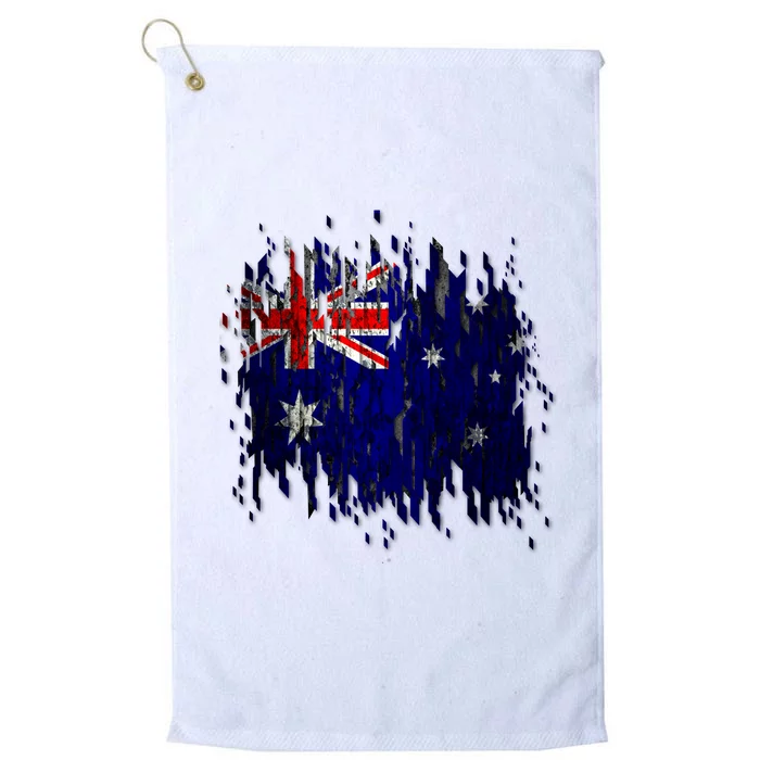 Australia Grunge Flag Platinum Collection Golf Towel