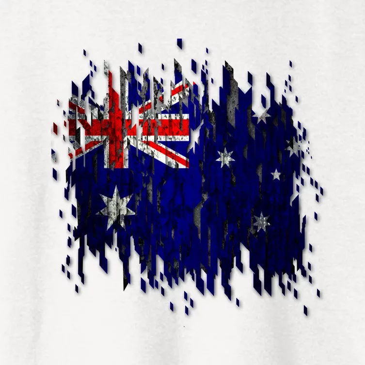 Australia Grunge Flag Women's Crop Top Tee