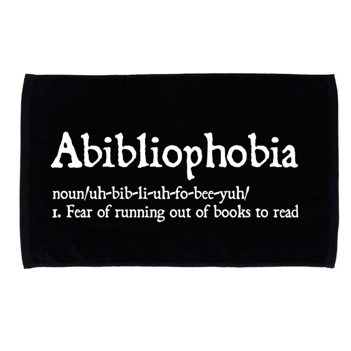 Abibliophobia Gift Funny Reading Gift Bookworm Reader Gift Microfiber Hand Towel