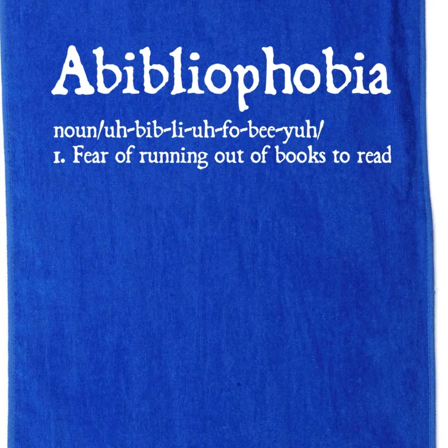 Abibliophobia Gift Funny Reading Gift Bookworm Reader Gift Platinum Collection Golf Towel