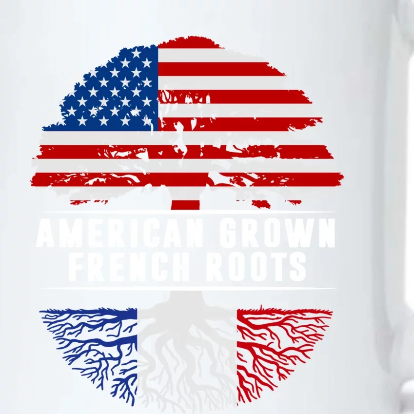 American Grown French Roots Flag France Tree Usa Gift Black Color Changing Mug