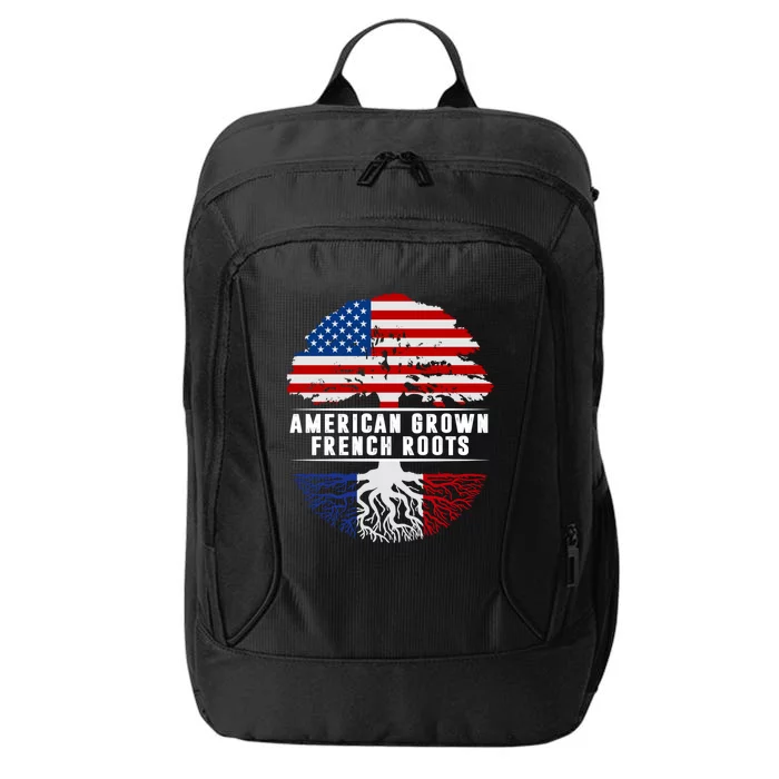 American Grown French Roots Flag France Tree Usa Gift City Backpack