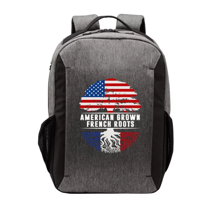 American Grown French Roots Flag France Tree Usa Gift Vector Backpack