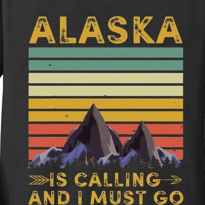 Alaska Gifts For Denali Juneau Alyaska Kids Long Sleeve Shirt