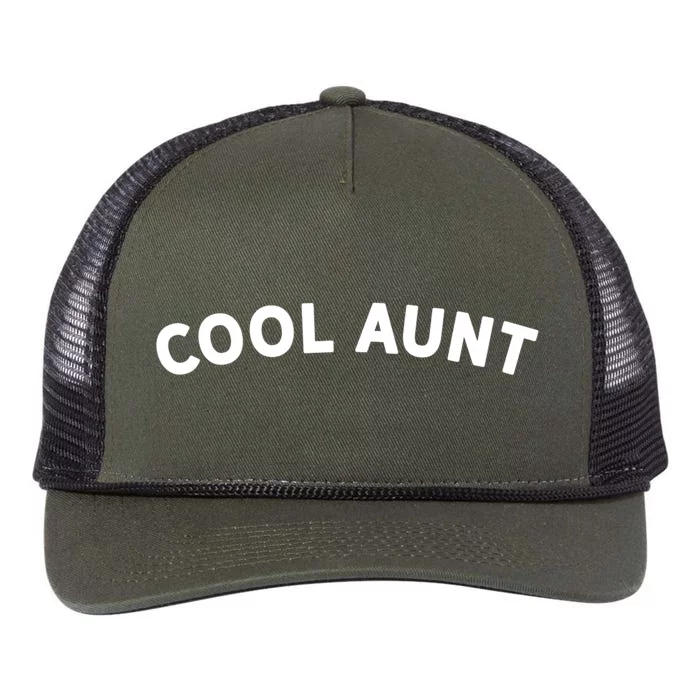 Awesome Gift For The Coolest Aunt Family Cool Aunt Gift Retro Rope Trucker Hat Cap