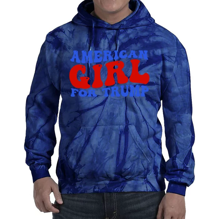 American Girl For Trump 2024 Tie Dye Hoodie