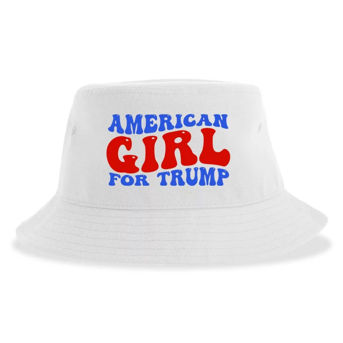 American Girl For Trump 2024 Sustainable Bucket Hat