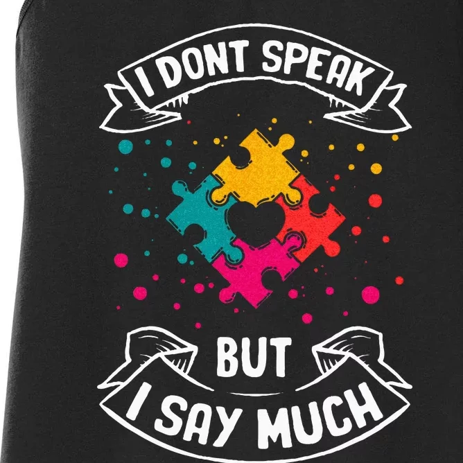 Autism Gifts For Adults Syndrom Autist Asd Autistic Asperger Women's Racerback Tank