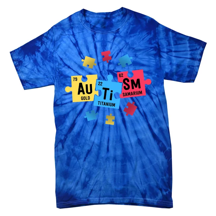 Autism Gift For Teachers Sped Periodic Table Elets Gift Tie-Dye T-Shirt