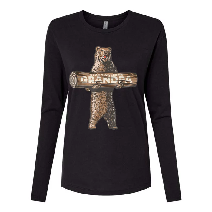 Awesome Grandpa Funny Saying | Fun Grandfather Womens Cotton Relaxed Long Sleeve T-Shirt