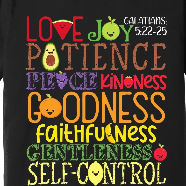 Awesome Galatians Fruit Of The Spirit Religious Verses Premium T-Shirt