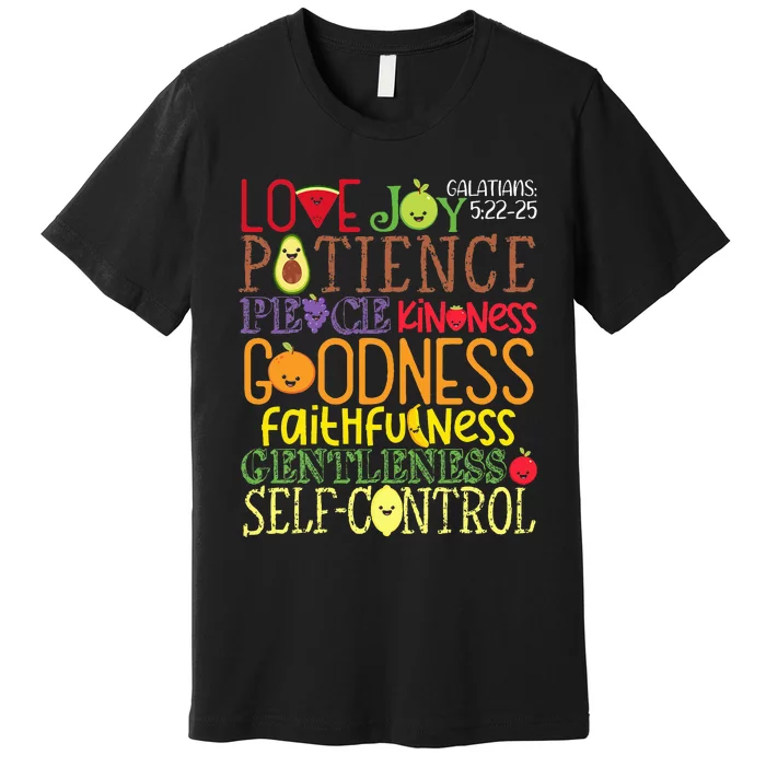 Awesome Galatians Fruit Of The Spirit Religious Verses Premium T-Shirt