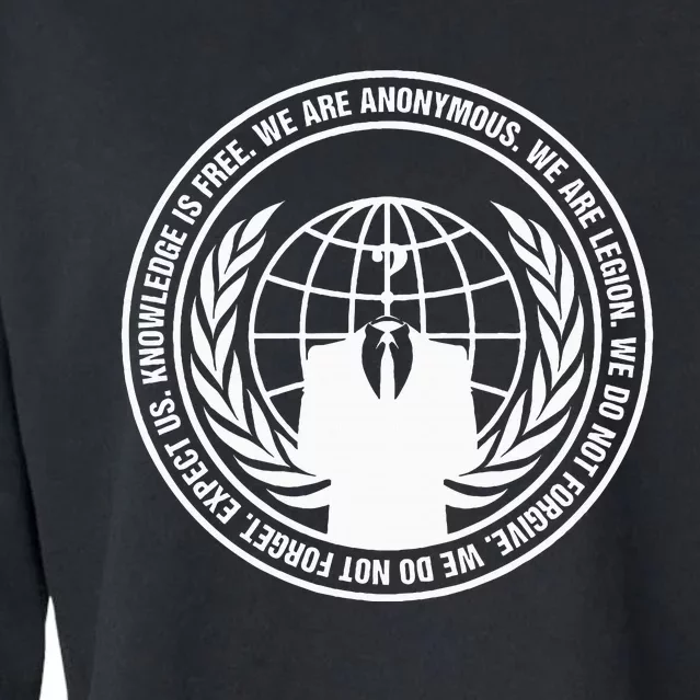 Anonymous Guy Fawkes We Are Anonymous Cropped Pullover Crew