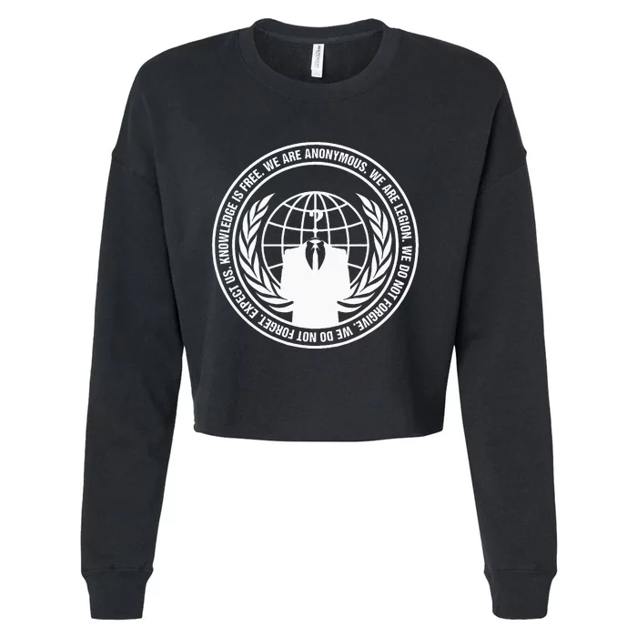 Anonymous Guy Fawkes We Are Anonymous Cropped Pullover Crew