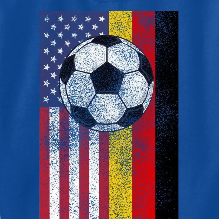 American Gery Flags Soccer Ball Players And Cool Gift Kids Sweatshirt