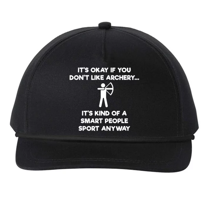 Archery Gift Funny Archery Smart People Snapback Five-Panel Rope Hat