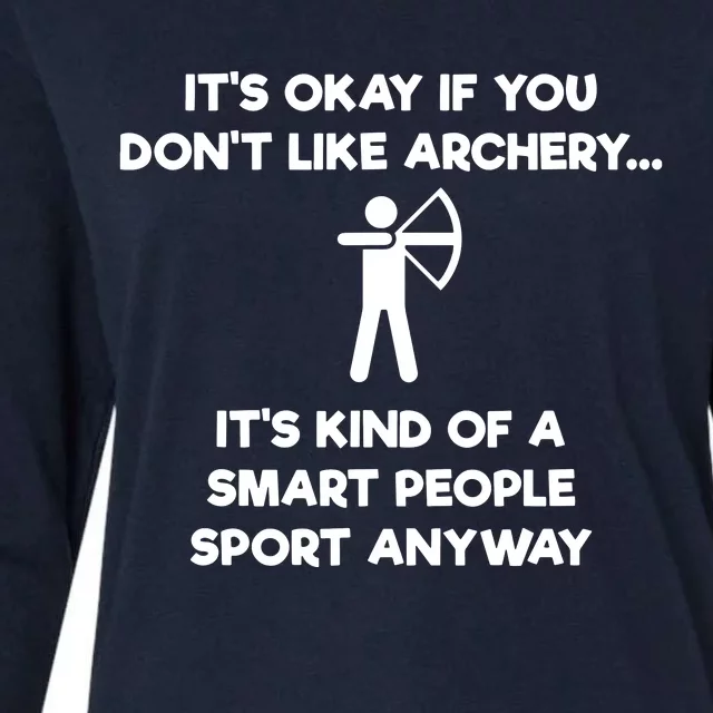 Archery Gift Funny Archery Smart People Womens Cotton Relaxed Long Sleeve T-Shirt