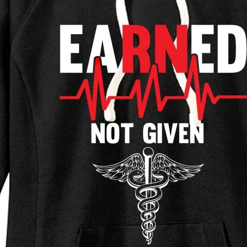 Awesome Gift For Nurses Heartbeats Earned Not Given Gift Women's Fleece Hoodie