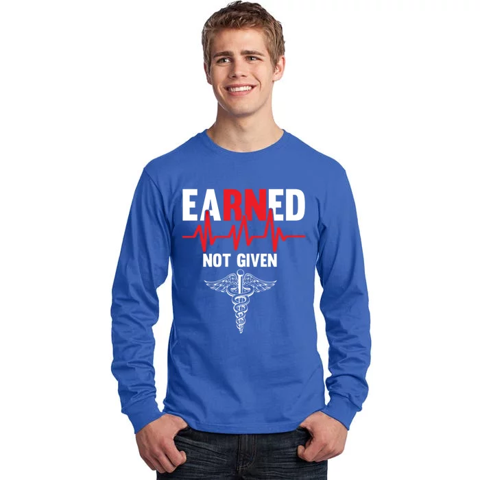 Awesome Gift For Nurses Heartbeats Earned Not Given Gift Tall Long Sleeve T-Shirt