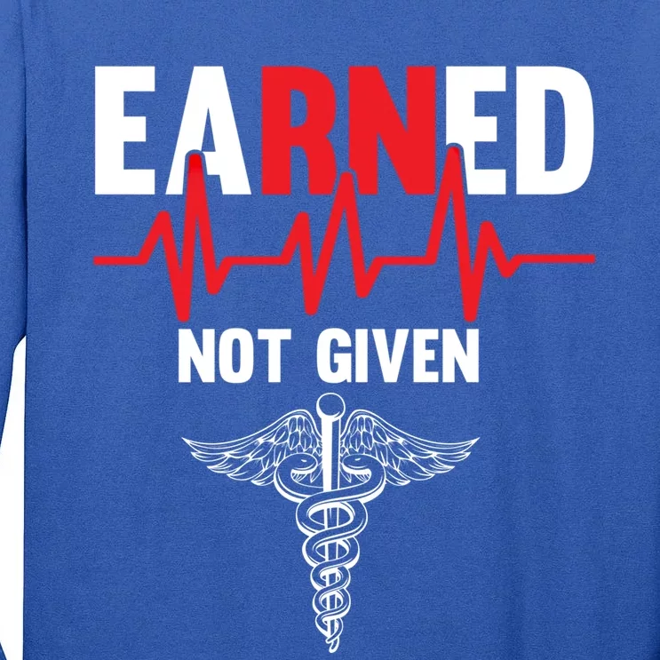 Awesome Gift For Nurses Heartbeats Earned Not Given Gift Tall Long Sleeve T-Shirt