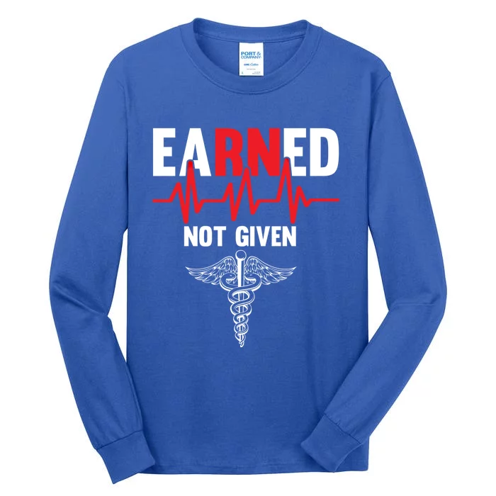 Awesome Gift For Nurses Heartbeats Earned Not Given Gift Tall Long Sleeve T-Shirt