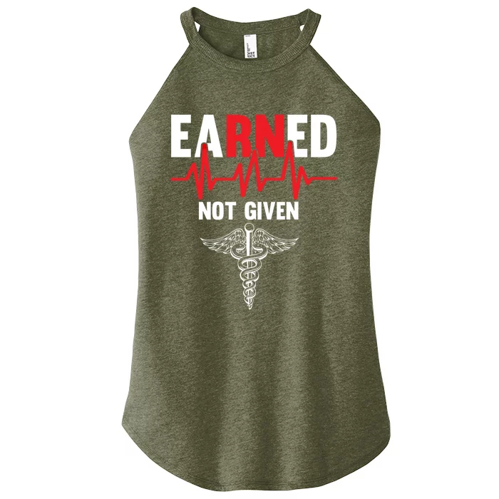 Awesome Gift For Nurses Heartbeats Earned Not Given Gift Women’s Perfect Tri Rocker Tank