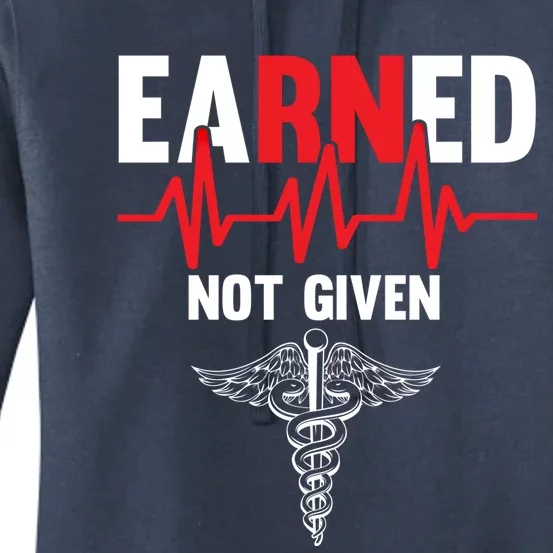 Awesome Gift For Nurses Heartbeats Earned Not Given Gift Women's Pullover Hoodie