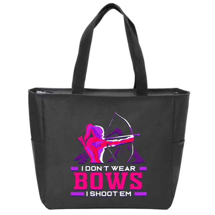 Archery Girl For Woman Archer Bow And Arrow Hunt Zip Tote Bag