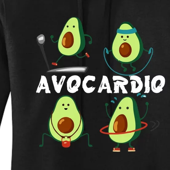 Avocardio, Gym Funny, Avocado Workout Women's Pullover Hoodie