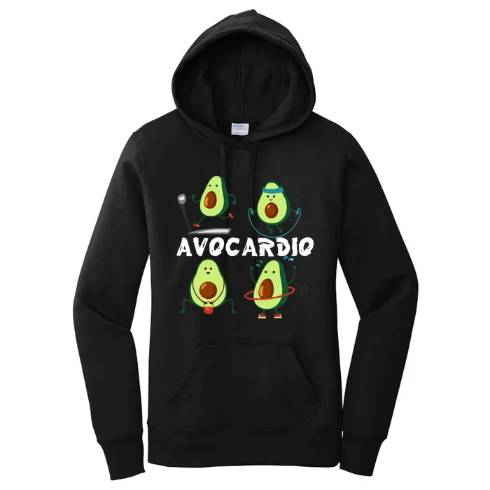 Avocardio, Gym Funny, Avocado Workout Women's Pullover Hoodie