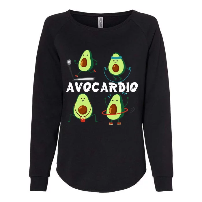 Avocardio, Gym Funny, Avocado Workout Womens California Wash Sweatshirt