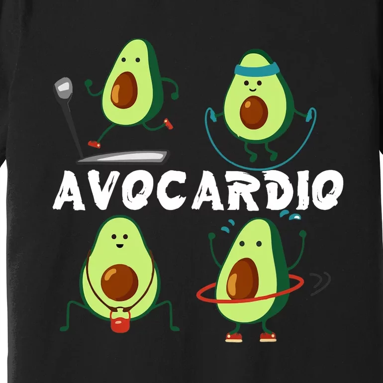 Avocardio, Gym Funny, Avocado Workout Premium T-Shirt