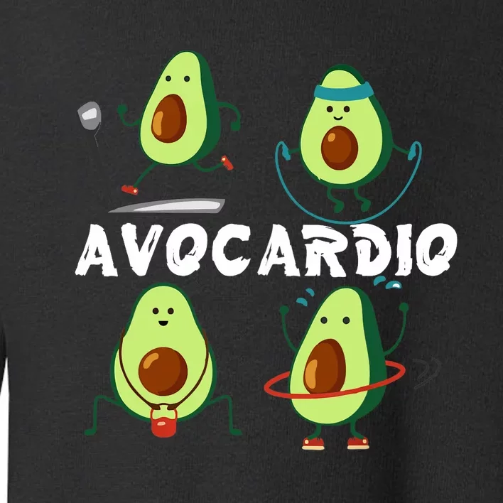 Avocardio, Gym Funny, Avocado Workout Toddler Sweatshirt