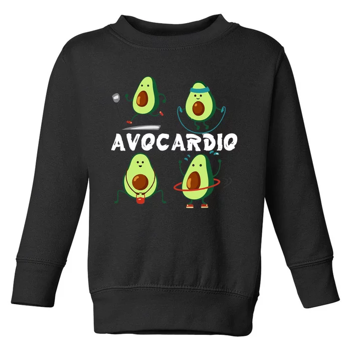 Avocardio, Gym Funny, Avocado Workout Toddler Sweatshirt