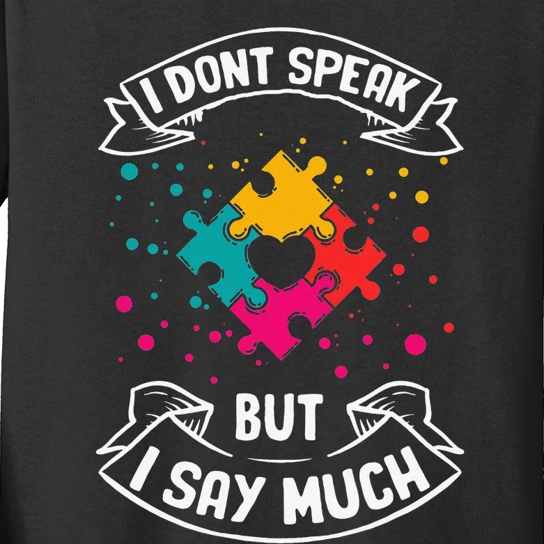 Autism Gifts For Adults Syndrom Autist Asd Autistic Asperger Kids Long Sleeve Shirt