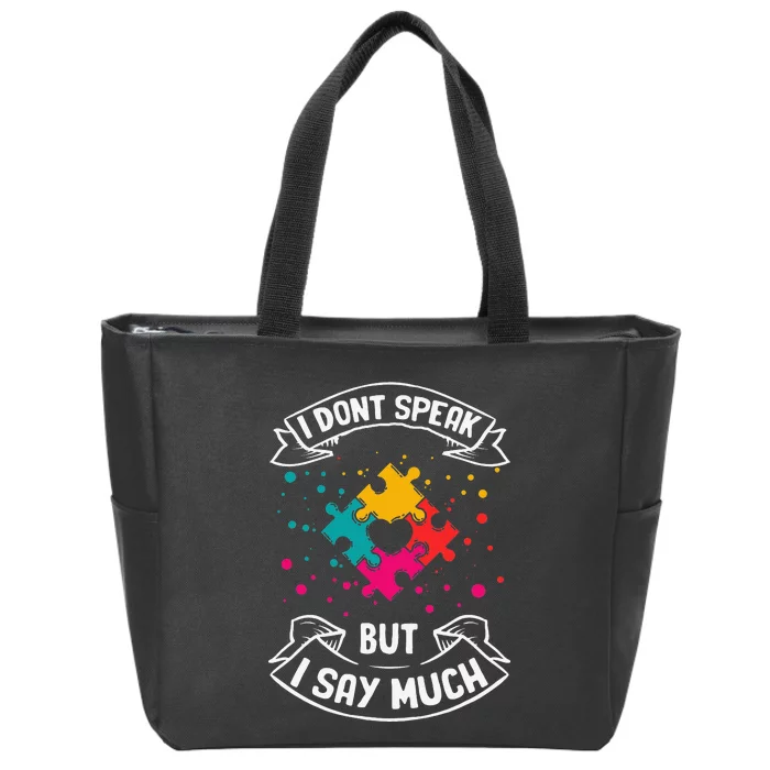 Autism Gifts For Adults Syndrom Autist Asd Autistic Asperger Zip Tote Bag