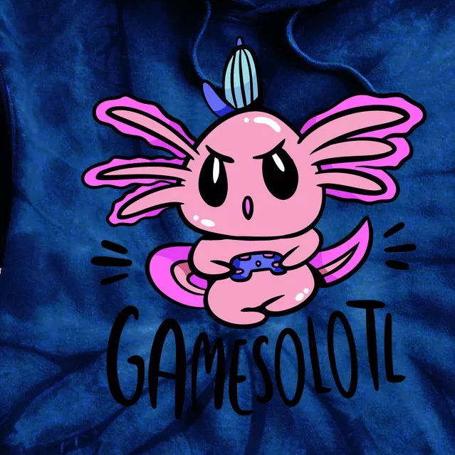 Axolotl Gamesolotl Funny Gamer Video Games Tie Dye Hoodie