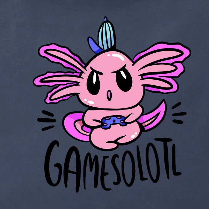 Axolotl Gamesolotl Funny Gamer Video Games Zip Tote Bag