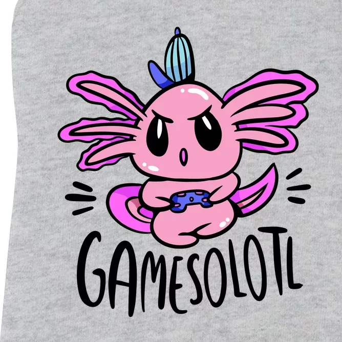 Axolotl Gamesolotl Funny Gamer Video Games Women's Racerback Tank