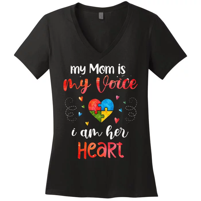 Autism Gifts For Mom Autistic Asperger Syndrom Autist Asd Women's V-Neck T-Shirt