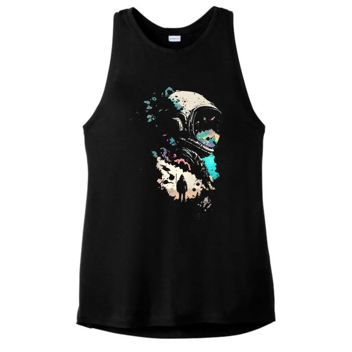 Astronaut Gift For Space Lover Ladies Tri-Blend Wicking Tank