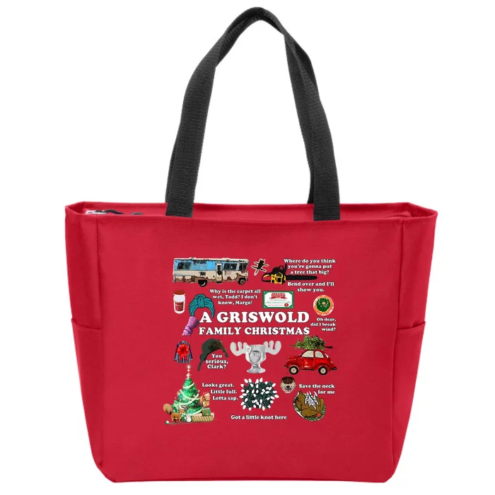 A Griswold Family Christmas Pajamas Holiday Xmas Zip Tote Bag