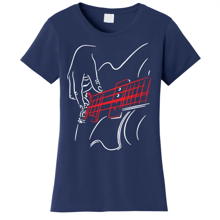 Acoustic Guitar Guitarist Shirts Bass Player Musician Gift Women's T-Shirt