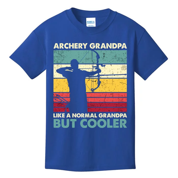 Archery Grandpa Gift Funny Archer Father's Day Retro Vintage Gift Kids T-Shirt