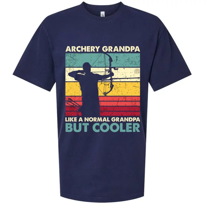 Archery Grandpa Gift Funny Archer Father's Day Retro Vintage Gift Sueded Cloud Jersey T-Shirt