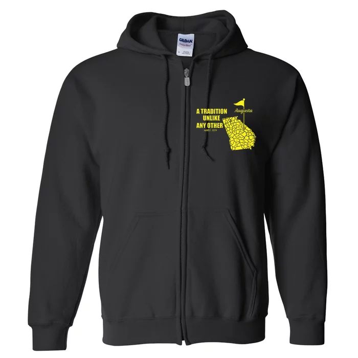 Augusta Georgia Golfing Golf In April Full Zip Hoodie