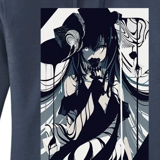 Anime Girl Gothic Aesthetic Waifu Grunge Horror Manga Women's Pullover Hoodie