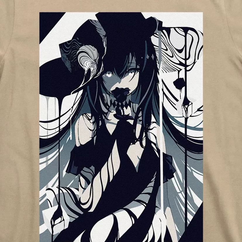 Anime Girl Gothic Aesthetic Waifu Grunge Horror Manga T-Shirt